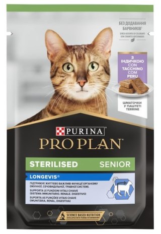 Purina Pro Plan Purina Pro Plan Cat Sterilised 7+ indyk saszetka 75g