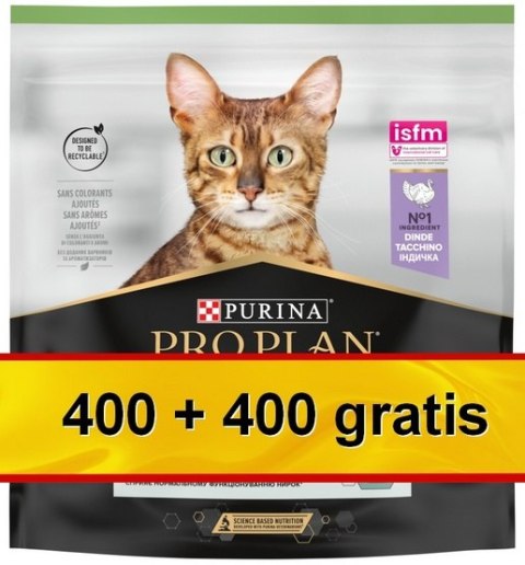 Purina Pro Plan Purina Pro Plan Cat Sterilised Renal Adult Indyk 800g (400+400g gratis)