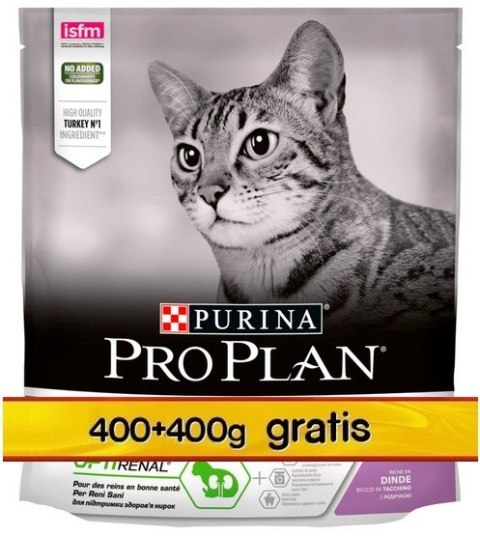 Purina Pro Plan Purina Pro Plan Cat Sterilised Renal Adult Indyk 800g (400+400g gratis)