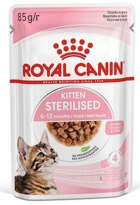 Royal Canin Feline Royal Canin Kitten Sterilised karma mokra w sosie dla kociąt od 6 do 12 miesiąca życia, sterylizowanych sasze