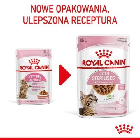 Royal Canin Feline Royal Canin Kitten Sterilised karma mokra w sosie dla kociąt od 6 do 12 miesiąca życia, sterylizowanych sasze