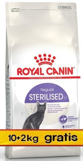 Royal Canin Feline Royal Canin Sterilised karma sucha dla kotów dorosłych, sterylizowanych 12kg (10+2kg)