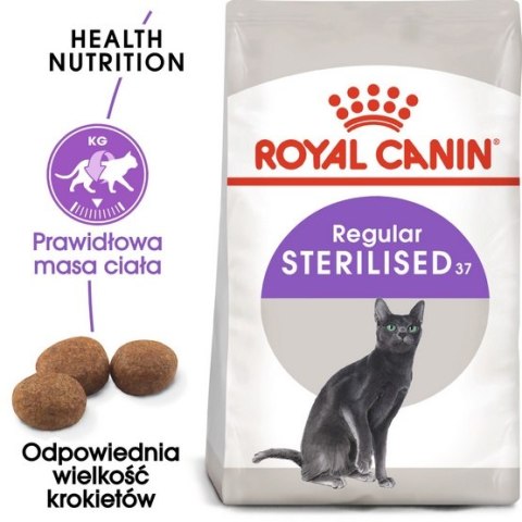 Royal Canin Feline Royal Canin Sterilised karma sucha dla kotów dorosłych, sterylizowanych 12kg (10+2kg)