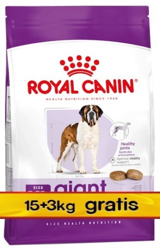 Royal Canin Size Royal Canin Giant Adult karma sucha dla psów dorosłych, od 18/24 miesiąca życia, ras olbrzymich PROMOCJA 18kg (