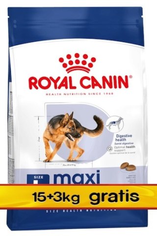 Royal Canin Size Royal Canin Maxi Adult karma sucha dla psów dorosłych, do 5 roku życia, ras dużych 18kg (15+3kg)