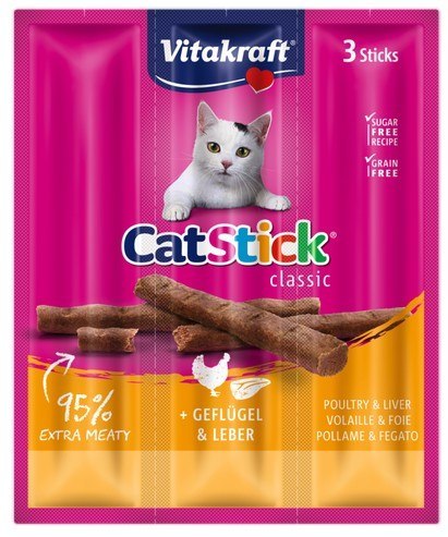 Vitakraft Vitakraft Cat Stick Classic Drób i Wątroba 18g [10869]
