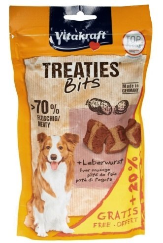 Vitakraft Vitakraft Dog Treaties Bits - Smaczne Kawałki - wątroba 144g (20% gratis)