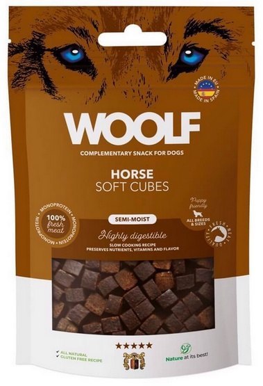 Woolf Woolf Soft Cubes Monoprotein Horse 100g