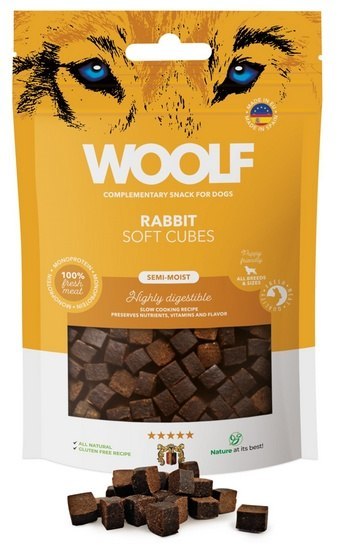 Woolf Woolf Soft Cubes Monoprotein Rabbit 100g