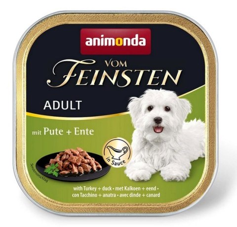 Animonda vom Feinsten Animonda vom Feinsten Dog Adult Indyk i Kaczka w sosie tacka 150g