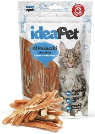 IdeaPet IdeaPet O! Kot Paski z łososiem 60g