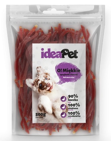IdeaPet IdeaPet O! Miękkie Spaghetti z kaczki 500g IdeaPet IdeaPet O! Miękkie Spaghetti z kaczki 500g