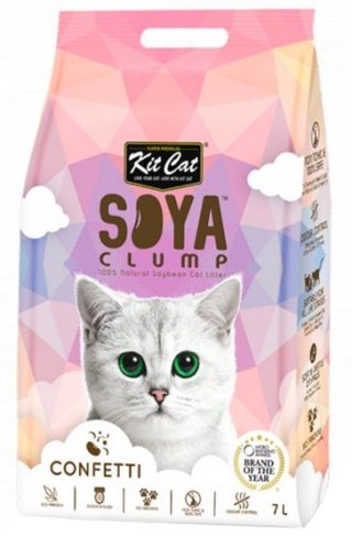 Kit Cat Kit Cat Żwirek ECO SoyaClump Confetti 7L / 2,5kg