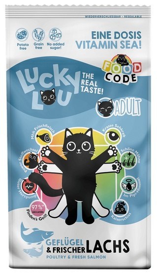 Lucky Lou Lucky Lou Food Code Lifestage Adult Geflugel & Lachs 340g