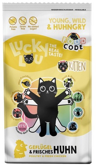 Lucky Lou Lucky Lou Food Code Lifestage Kitten Geflugel & Huhn 340g