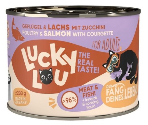 Lucky Lou Lucky Lou Lifestage Adult Drób i łosoś puszka 200g