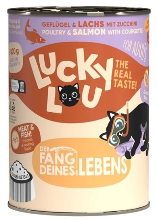 Lucky Lou Lucky Lou Lifestage Adult Drób i łosoś puszka 400g