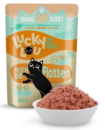 Lucky Lou Lucky Lou Lifestage Adult Drób i pstrąg saszetka 300g Lucky Lou Lucky Lou Lifestage Adult Drób i pstrąg saszetka 300g