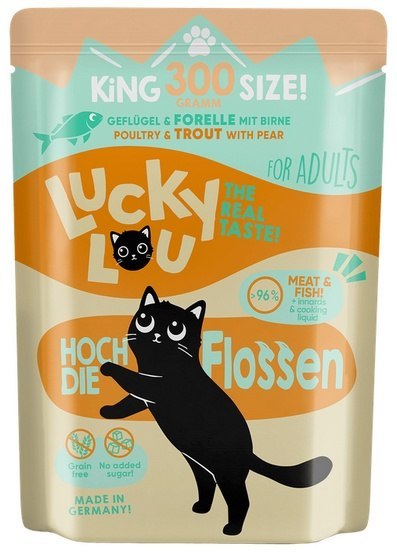 Lucky Lou Lucky Lou Lifestage Adult Drób i pstrąg saszetka 300g Lucky Lou Lucky Lou Lifestage Adult Drób i pstrąg saszetka 300g