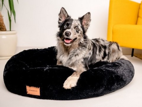 MIMIKO Pets MIMIKO Pets Legowisko Shaggy okrągłe XXL 100cm czarne MIMIKO Pets MIMIKO Pets Legowisko Shaggy okrągłe XXL 100cm czarne