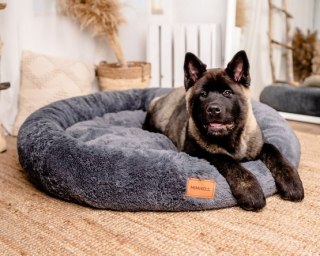 MIMIKO Pets MIMIKO Pets Legowisko Shaggy okrągłe XXL 100cm grafitowe
