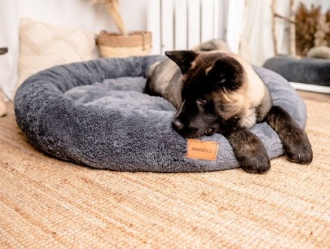 MIMIKO Pets MIMIKO Pets Legowisko Shaggy okrągłe XXL 100cm grafitowe MIMIKO Pets MIMIKO Pets Legowisko Shaggy okrągłe XXL 100cm grafitowe