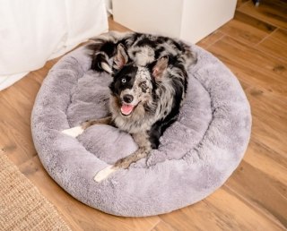 MIMIKO Pets MIMIKO Pets Legowisko Shaggy okrągłe XXL 100cm szare