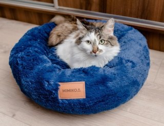 MIMIKO Pets MIMIKO Pets Legowisko Shaggy okrągłe L 60cm chabrowe