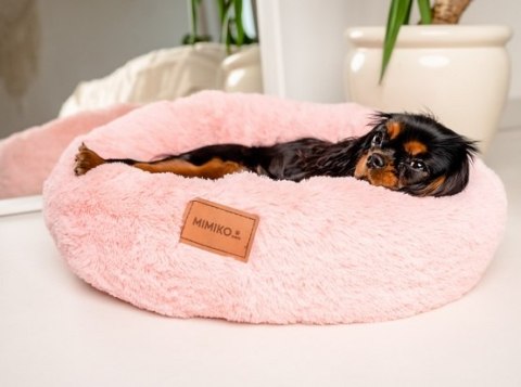 MIMIKO Pets MIMIKO Pets Legowisko Shaggy okrągłe L 60cm różowe