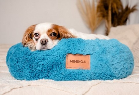 MIMIKO Pets MIMIKO Pets Legowisko Shaggy okrągłe L 60cm turkusowe MIMIKO Pets MIMIKO Pets Legowisko Shaggy okrągłe L 60cm turkusowe