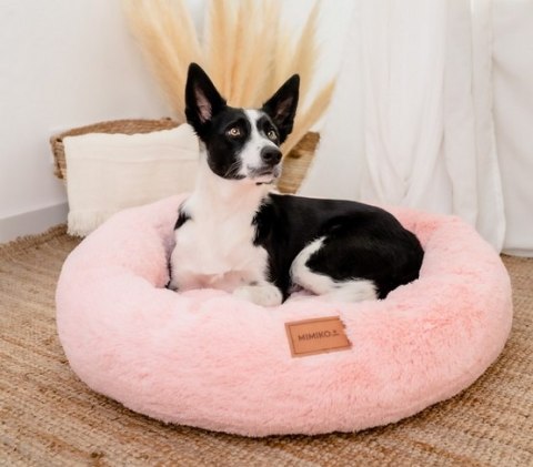 MIMIKO Pets MIMIKO Pets Legowisko Shaggy okrągłe XL 75cm różowe MIMIKO Pets MIMIKO Pets Legowisko Shaggy okrągłe XL 75cm różowe