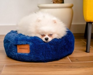 MIMIKO Pets MIMIKO Pets Legowisko Shaggy okrągłe M 45cm chabrowe