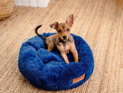 MIMIKO Pets MIMIKO Pets Legowisko Shaggy okrągłe M 45cm chabrowe