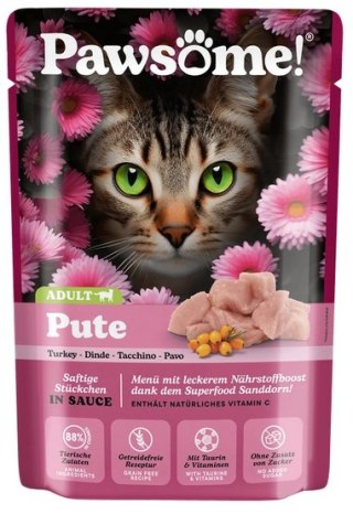 Pawsome Pawsome Adult Pute - indyk saszetka 85g