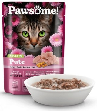 Pawsome Pawsome Adult Pute - indyk saszetka 85g