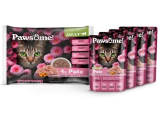 Pawsome Pawsome Adult Pute - indyk saszetki 4x85g