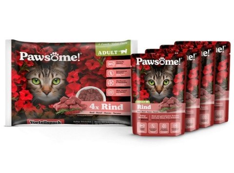 Pawsome Pawsome Adult Rind - wołowina saszetki 4x85g