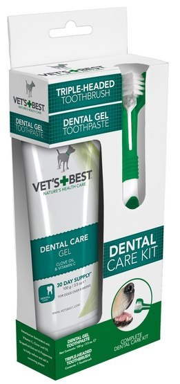 Vet's Best Vet's Best Dental żel + szczoteczka zestaw Adult