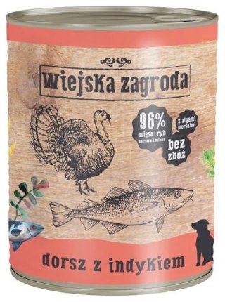 Wiejska Zagroda Wiejska Zagroda Dorsz z indykiem puszka 800g