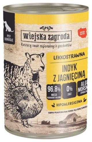 Wiejska Zagroda Wiejska Zagroda Indyk z jagnięciną puszka 400g