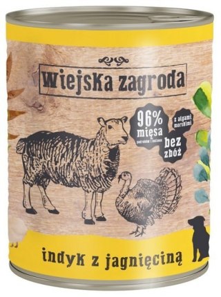 Wiejska Zagroda Wiejska Zagroda Indyk z jagnięciną puszka 800g