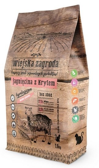 Wiejska Zagroda Wiejska Zagroda Kot - Jagnięcina z krylem 1,6kg