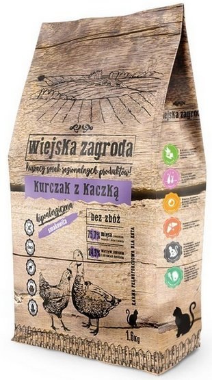 Wiejska Zagroda Wiejska Zagroda Kot - Kurczak z kaczką 1,6kg