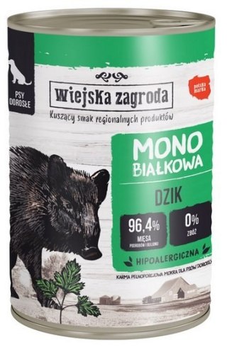 Wiejska Zagroda Wiejska Zagroda Monobiałkowa Dzik puszka 400g