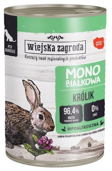 Wiejska Zagroda Wiejska Zagroda Monobiałkowa Królik puszka 400g