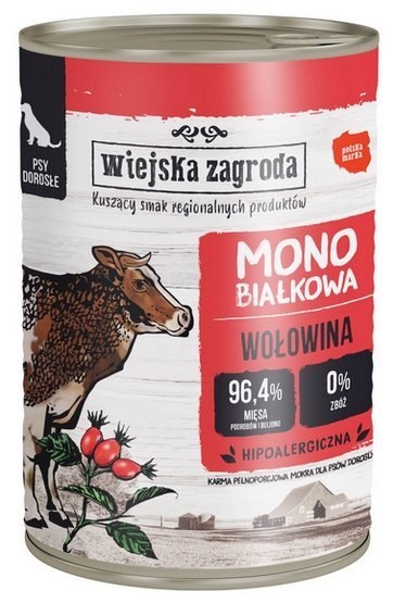 Wiejska Zagroda Wiejska Zagroda Monobiałkowa Wołowina puszka 400g