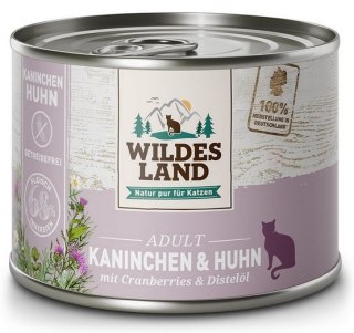 Wildes Land Wildes Land Cat Classic Adult Kaninchen & Huhn puszka 200g