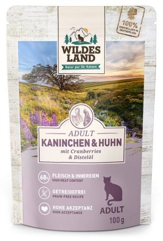 Wildes Land Wildes Land Cat Classic Adult Kaninchen & Huhn saszetka 100g