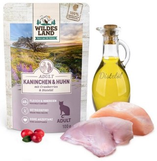 Wildes Land Wildes Land Cat Classic Adult Kaninchen & Huhn saszetka 100g