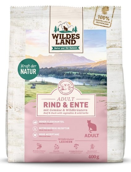 Wildes Land Wildes Land Cat Classic Adult Rind & Ente 400g